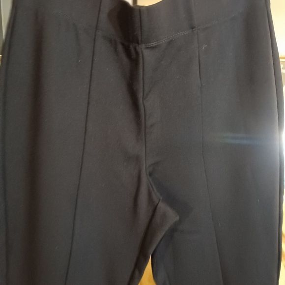 Slimming Options Black Stretch Knit Front Seam Pants Sz M - Picture 7 of 7